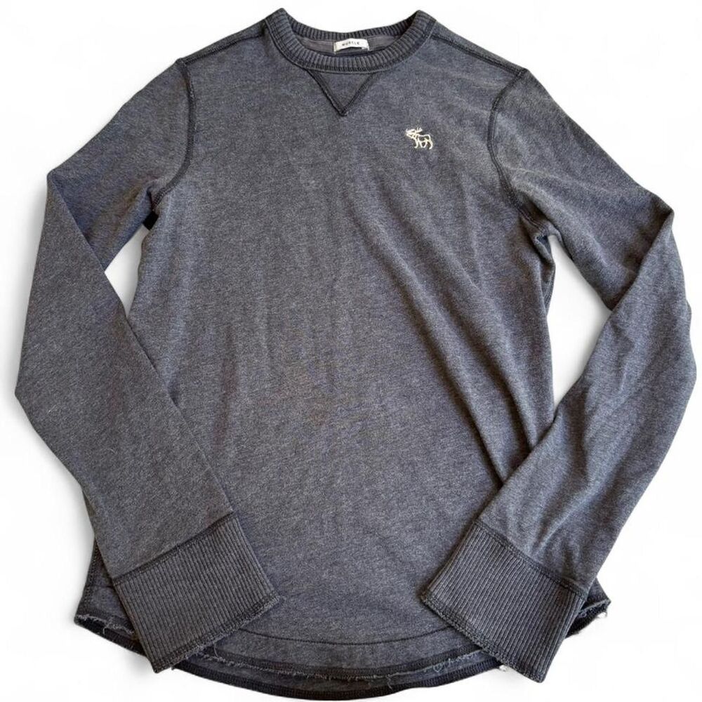 Abercrombie-fitch Women's Grey and Navy Shirt